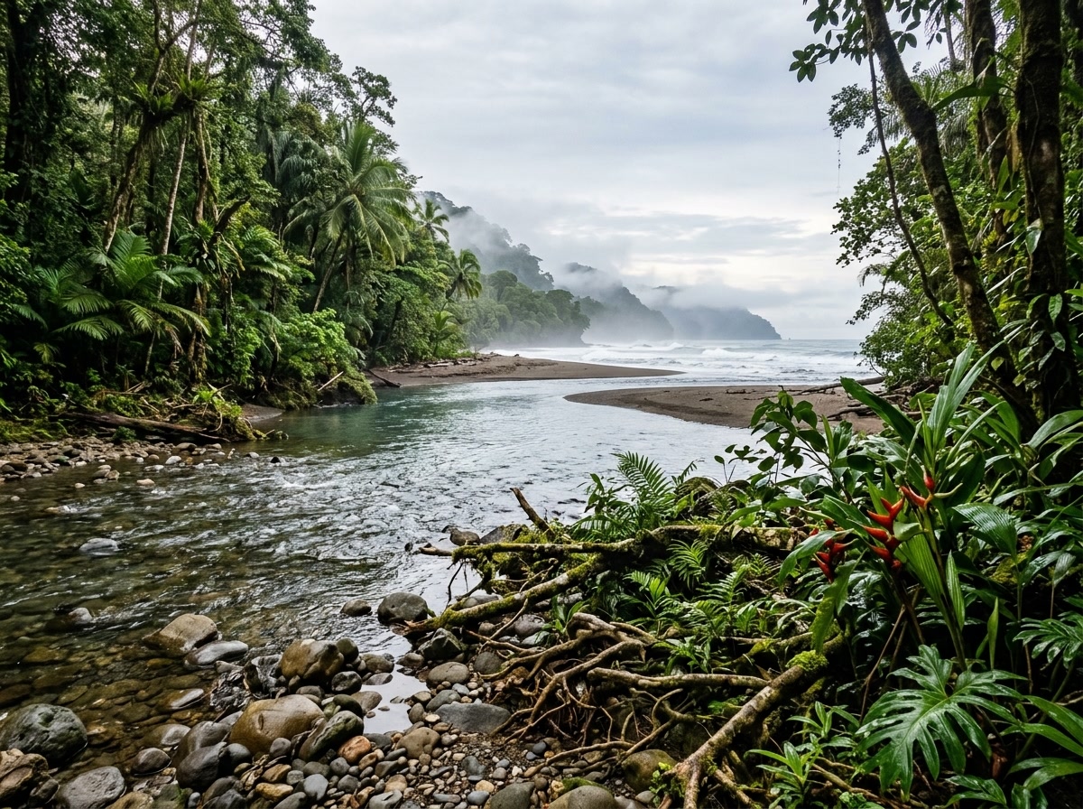 Landscape on the osa peninsula