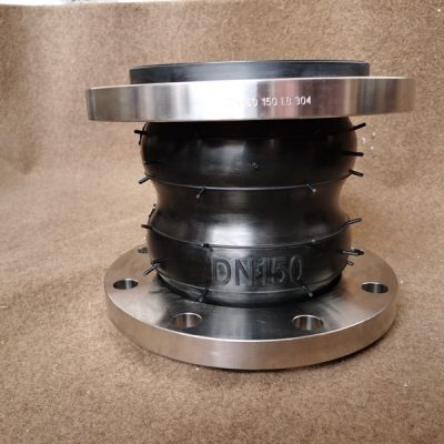 Twin sphere rubber expansion joint