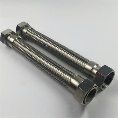 Threaded metal hose pump connector