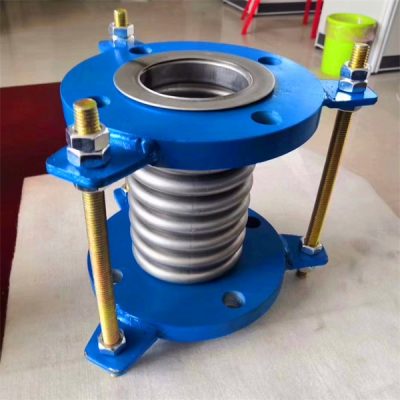 Metal bellows with carbon steel spray painted flange