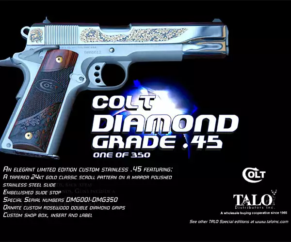 Colt COLT DIAMOND GRADE .45 TALO special edition pistols