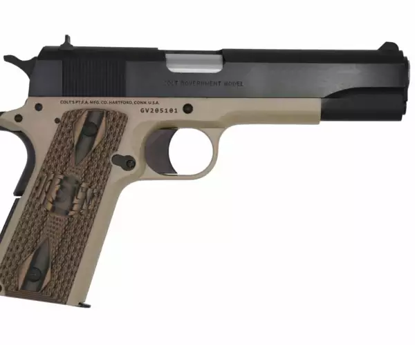 Colt O1991-MT GOVERNMENT MODEL, 5" BARREL, 45 ACP, SERIES 80, MCMILLAN TAN CERAKOTE TALO special edition pistols
