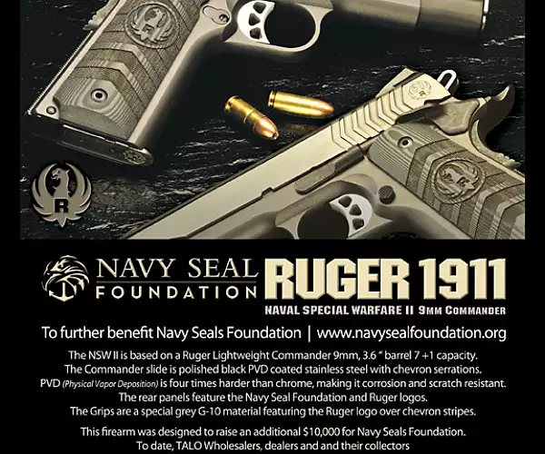 Ruger Navy Special Warfare II 1911 9mm Commander TALO special edition pistols