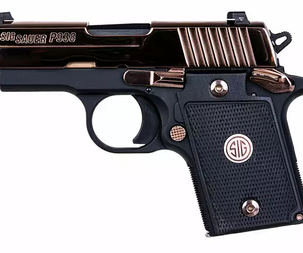SIG Sauer Rose Gold Models 238, 938 TALO special edition pistols