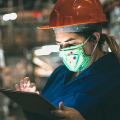 Warehouse Worker in Mask Warehouse Worker in Mask