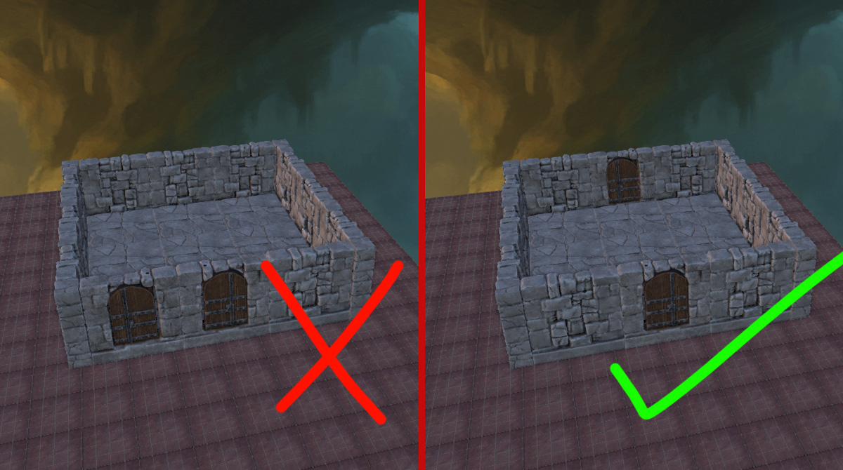 Modular Dungeon Door Spacing