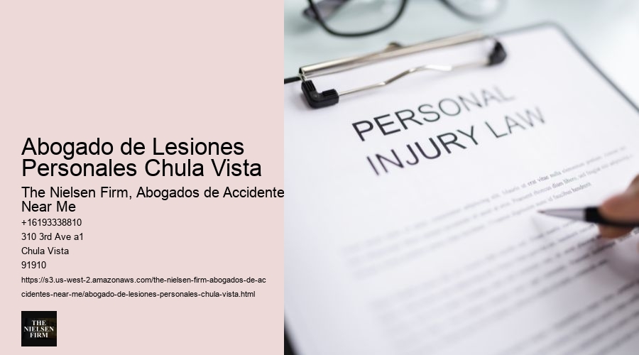 Abogado de Lesiones Personales Chula Vista