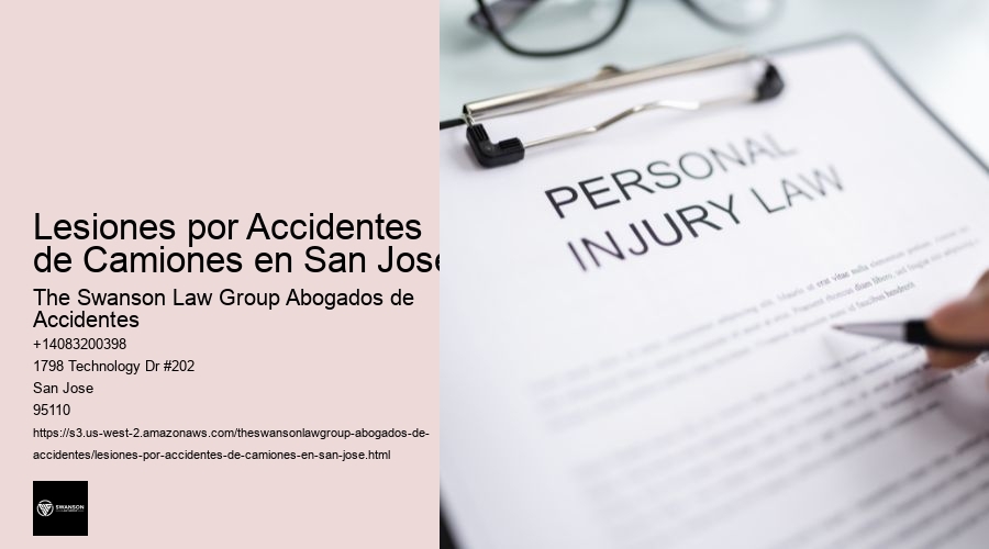 Lesiones por Accidentes de Camiones en San Jose