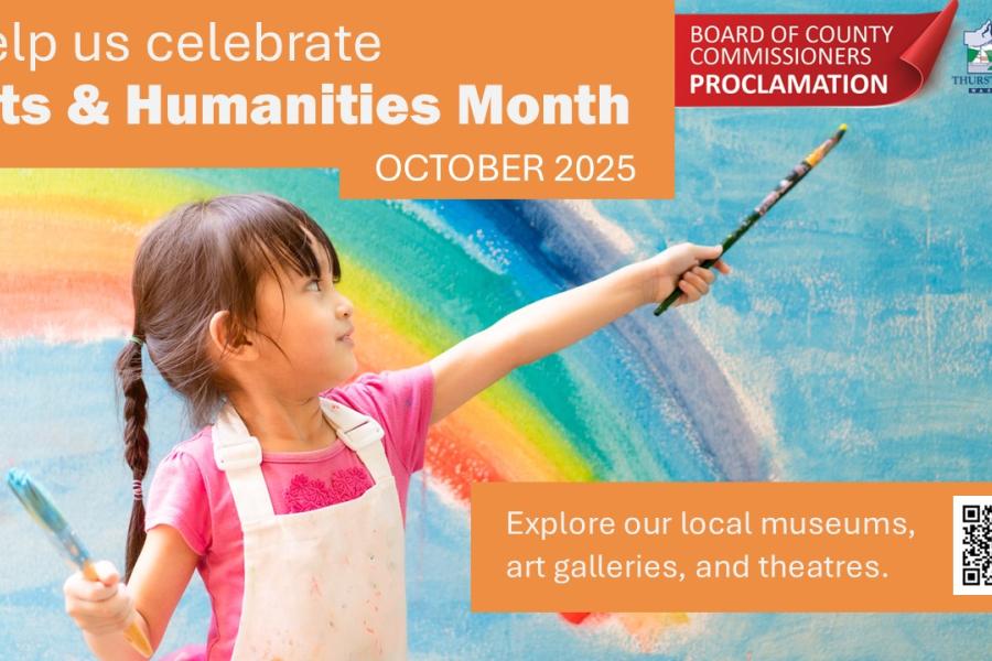 image of child painting a rainbow