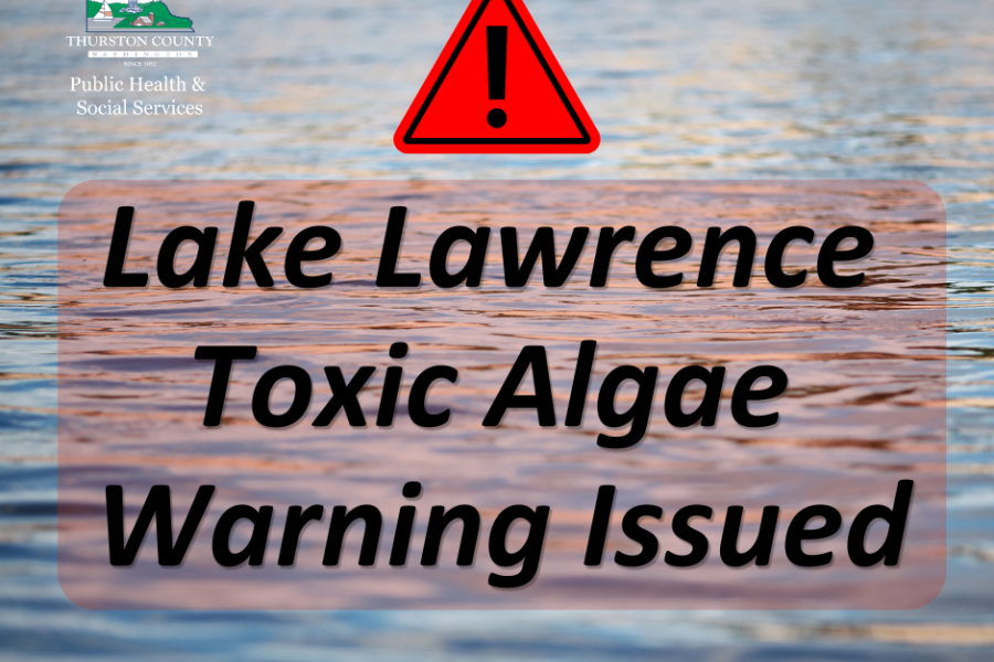 Lake Lawrence Algae Alert Advisory notice
