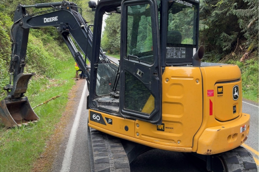 Photo of a mini excavator