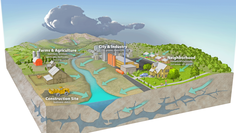 Diagram of a watershed