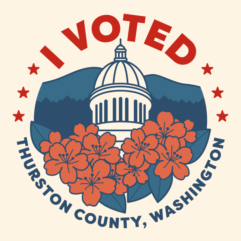 Thurston County I Voted Sticker 2025