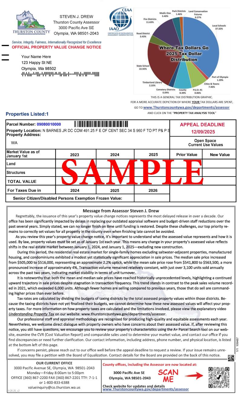 page 1 of 2025-2026 Reval notice 