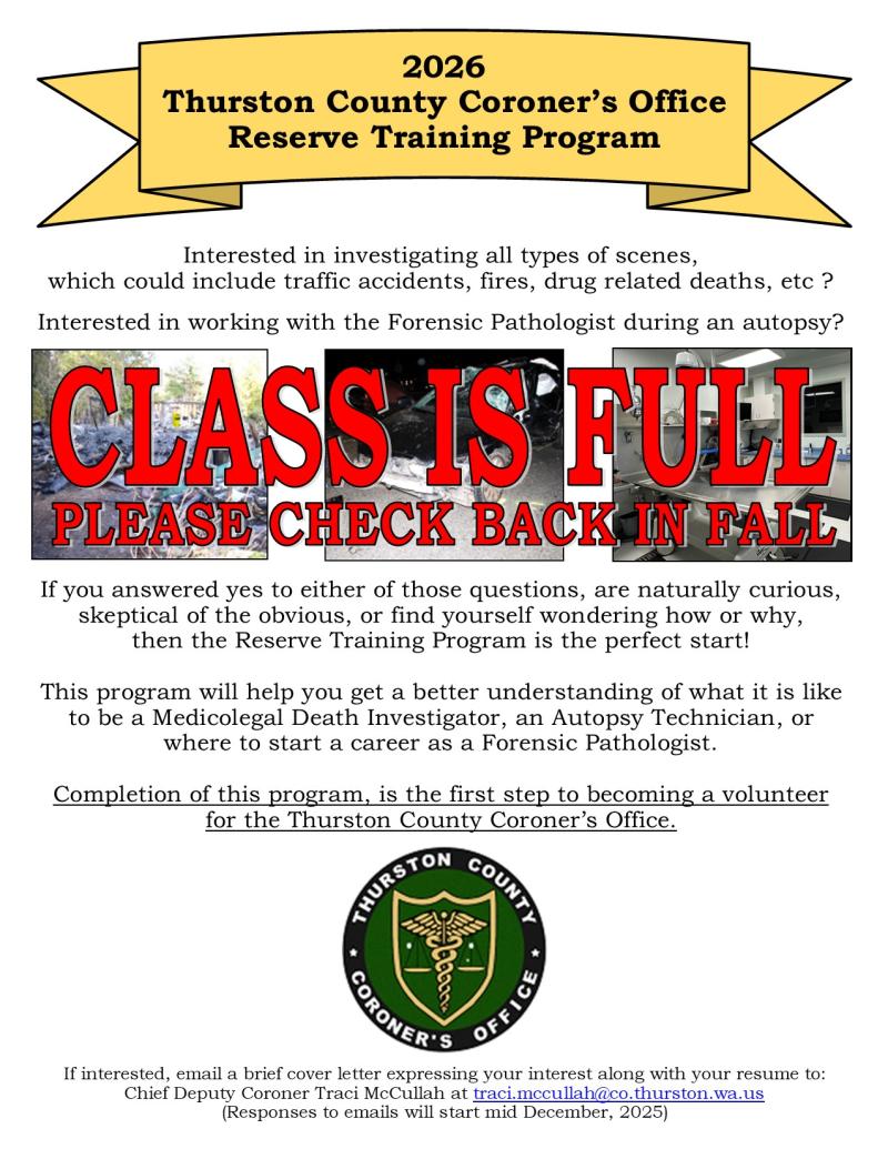 2025 Reserve Program Flyer - Class Full
