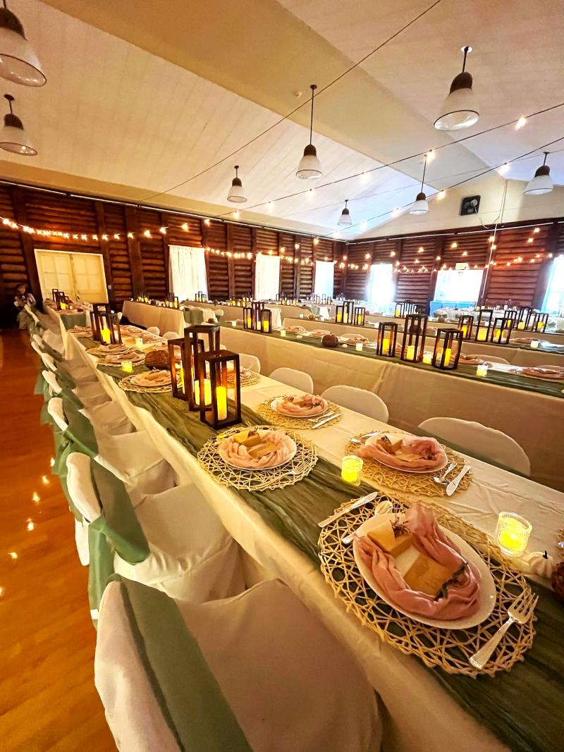 wedding set up for dinner