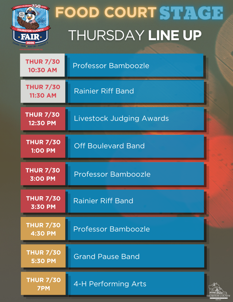 Food Court Stage Thursday July 30 2026