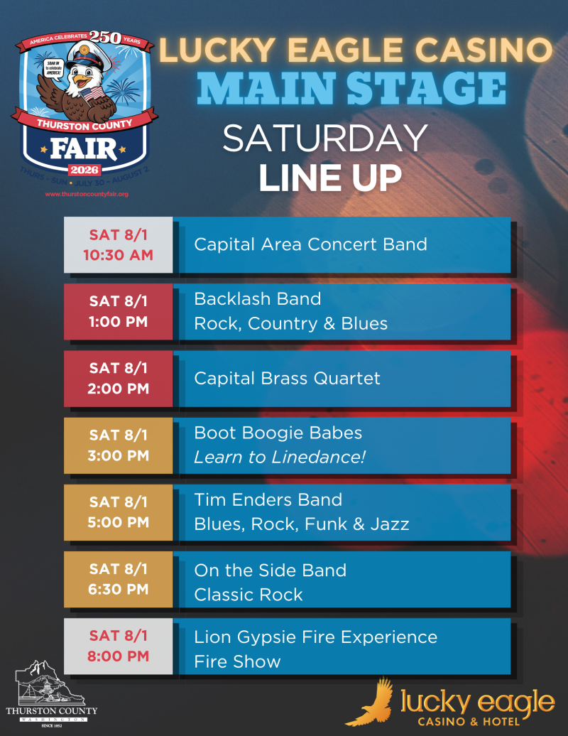 Main Stage Entertainment Saturday August 1 2026