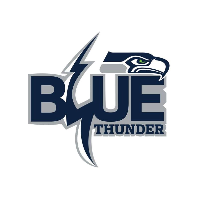 Seattle Seahawks Blue Thunder DRumline logo