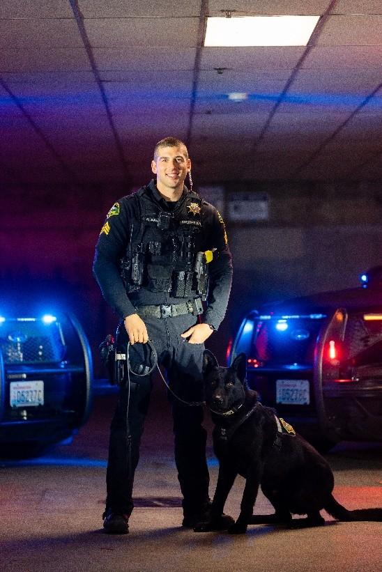 SERGEANT BAGBY WITH K9 PARTNER