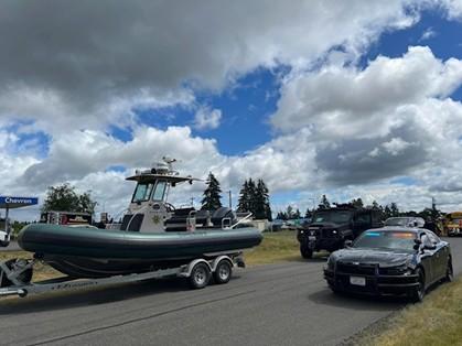 TCSO MSU Boat on trailer