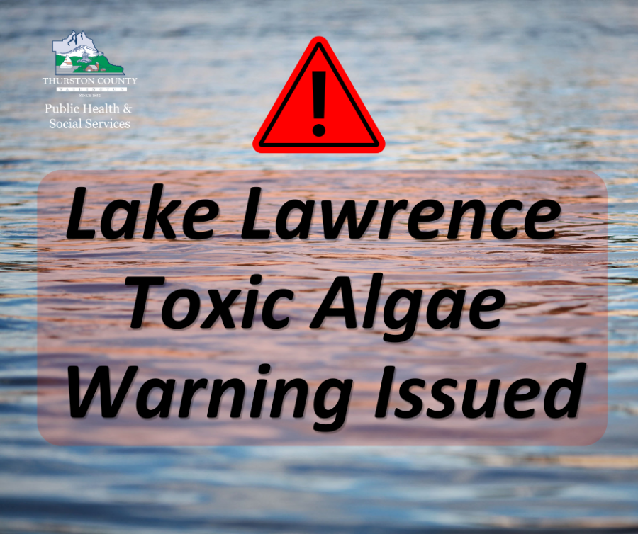 Lake Lawrence Algae Alert Advisory notice