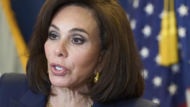 U.S. Attorney for the District of Columbia Jeanine Pirro speaks during a newss conference first about the indictment of an alleged Haitian gang leader and then about murders in Washington in 2024 and 2025, Tuesday, Aug. 12, 2025, at the U.S. Attorney's office in Washington. (AP Photo/Jacquelyn Martin)