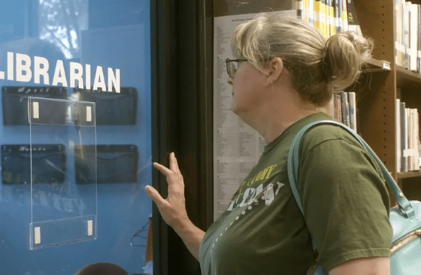 A still image from "The Librarians" documentary trailer.
