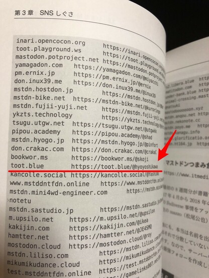 toot. blueの名前とHyoさんのアカウントURLが載っているよ