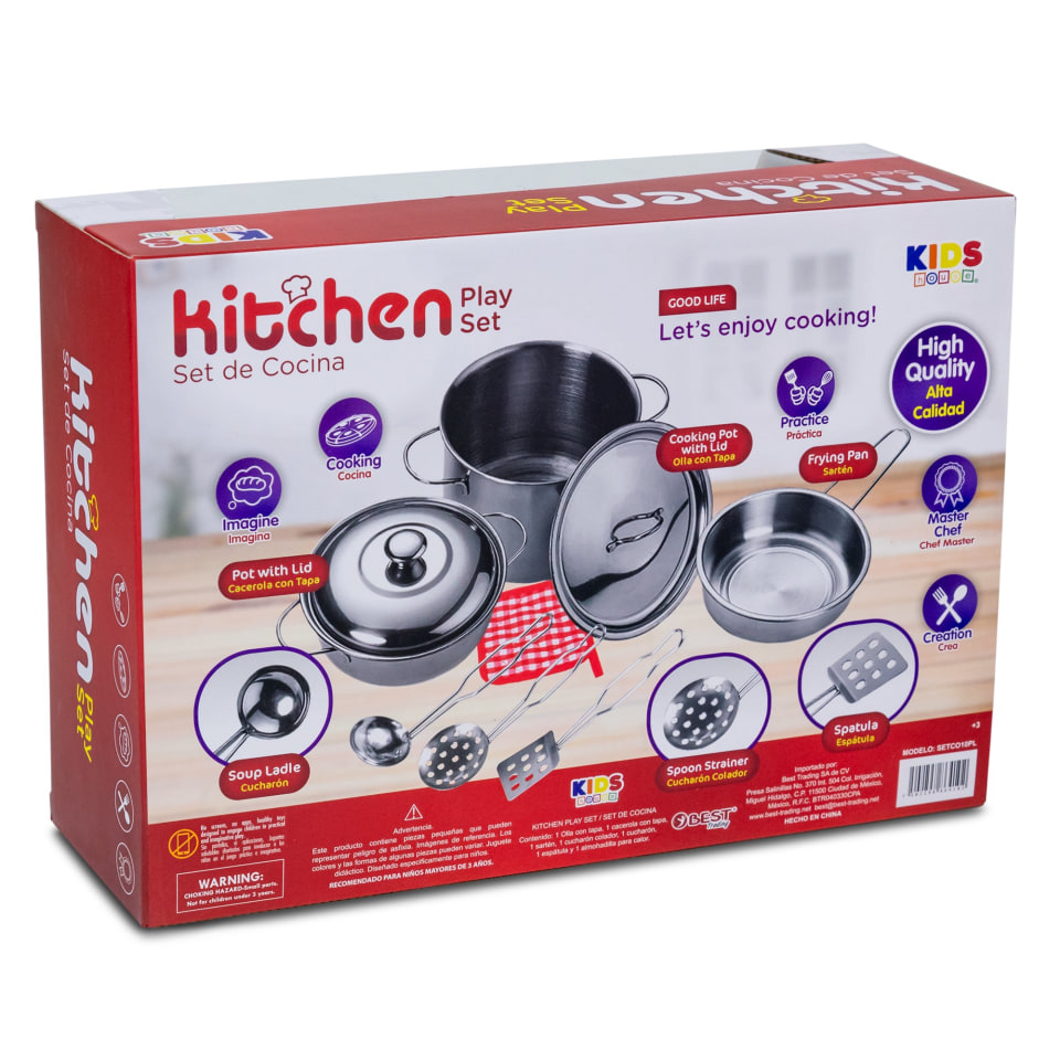 Cocina Set Ollas Juego para Cocina de Juguete Para Niños