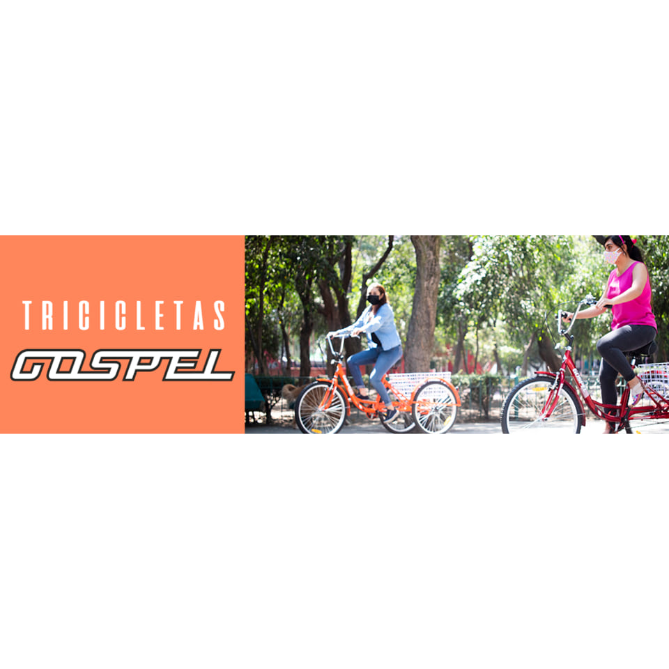 Gospel Bicicleta Urbana Rodada 24 Tricicleta con Canasta Naranja