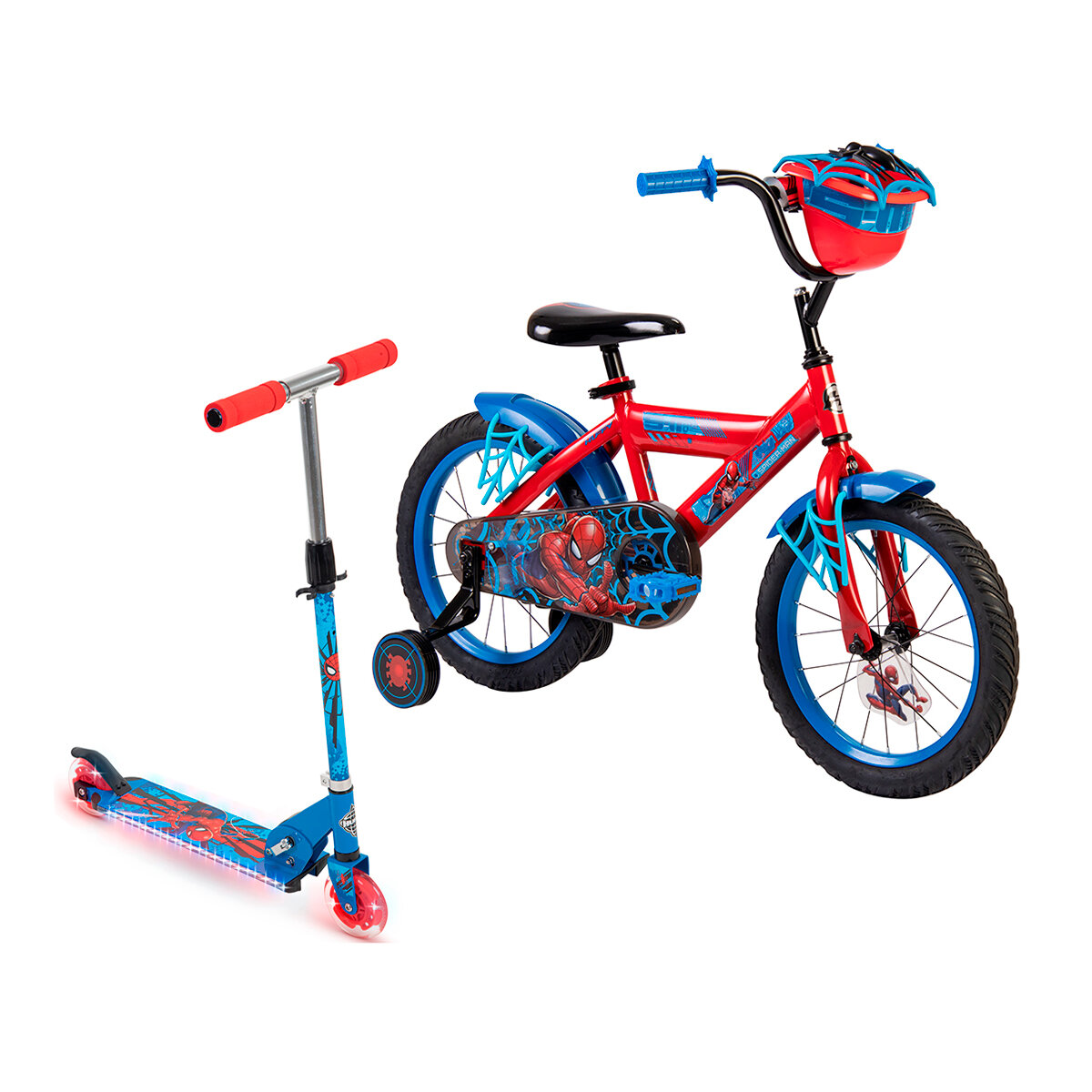 SN Bicicleta y Scooter Infantil R16 Huffy Spider Man