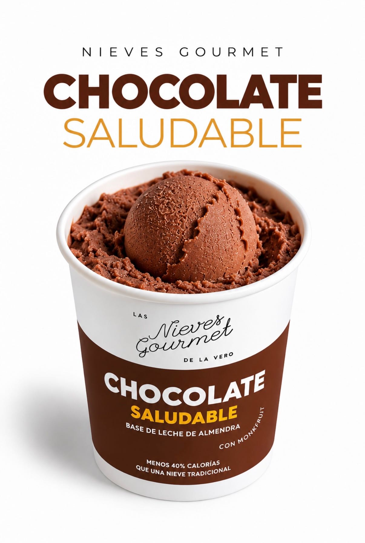 Nieve de Chocolate Saludable 1L