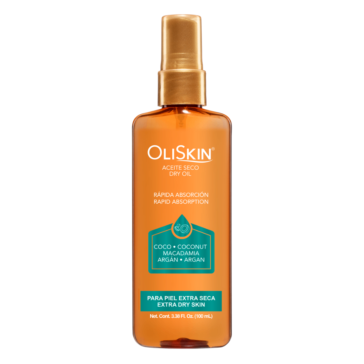 Oliskin, Aceite Seco de Coco, Macadamia y Argán, 100ml