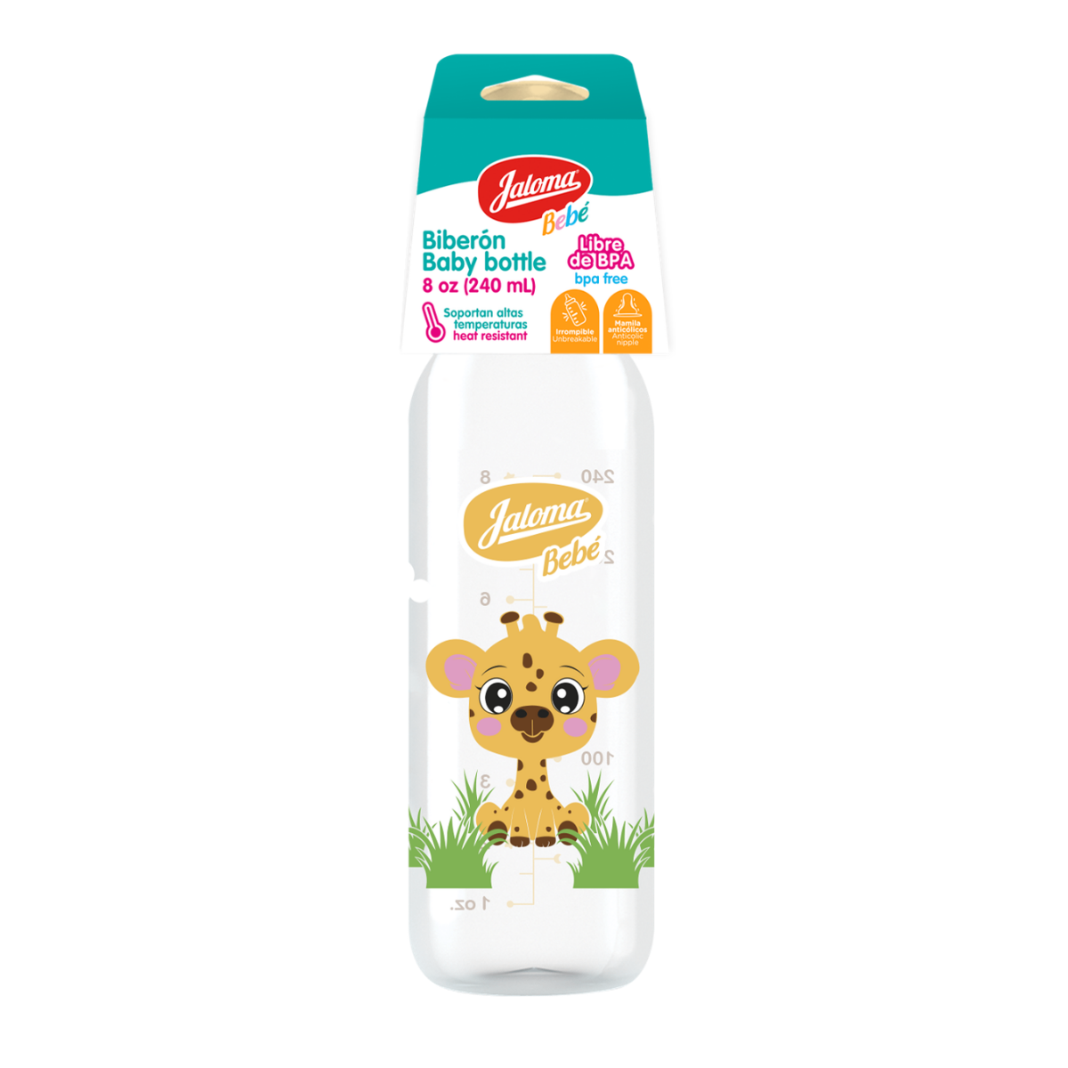 Jaloma biberón unisex jirafa polipro (25 x 8 oz.)