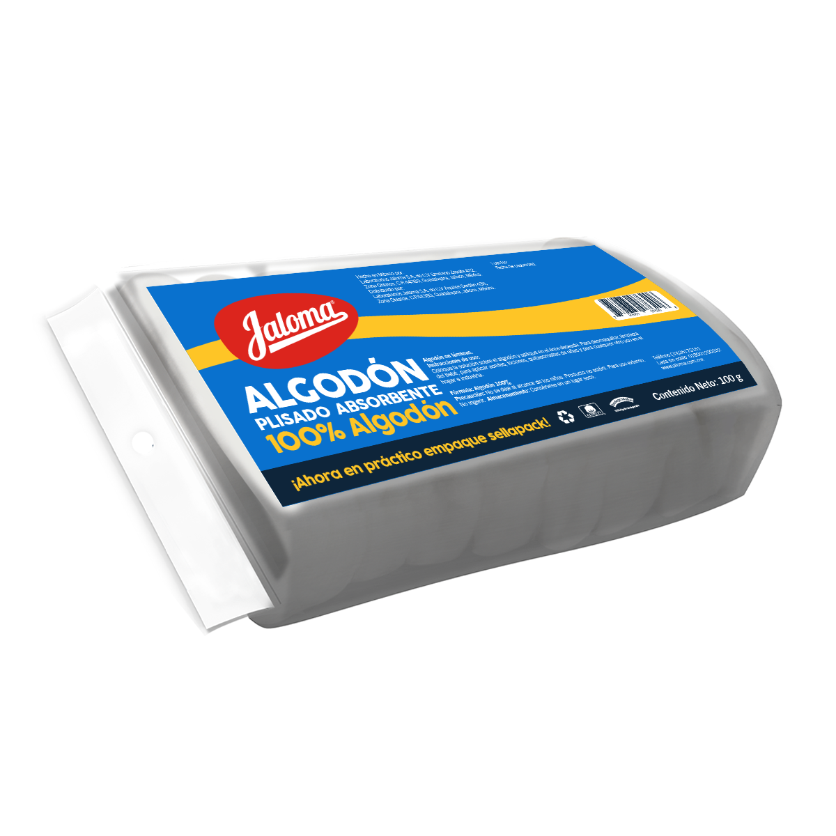 Algodón Absorbente Plisado 100 gr.