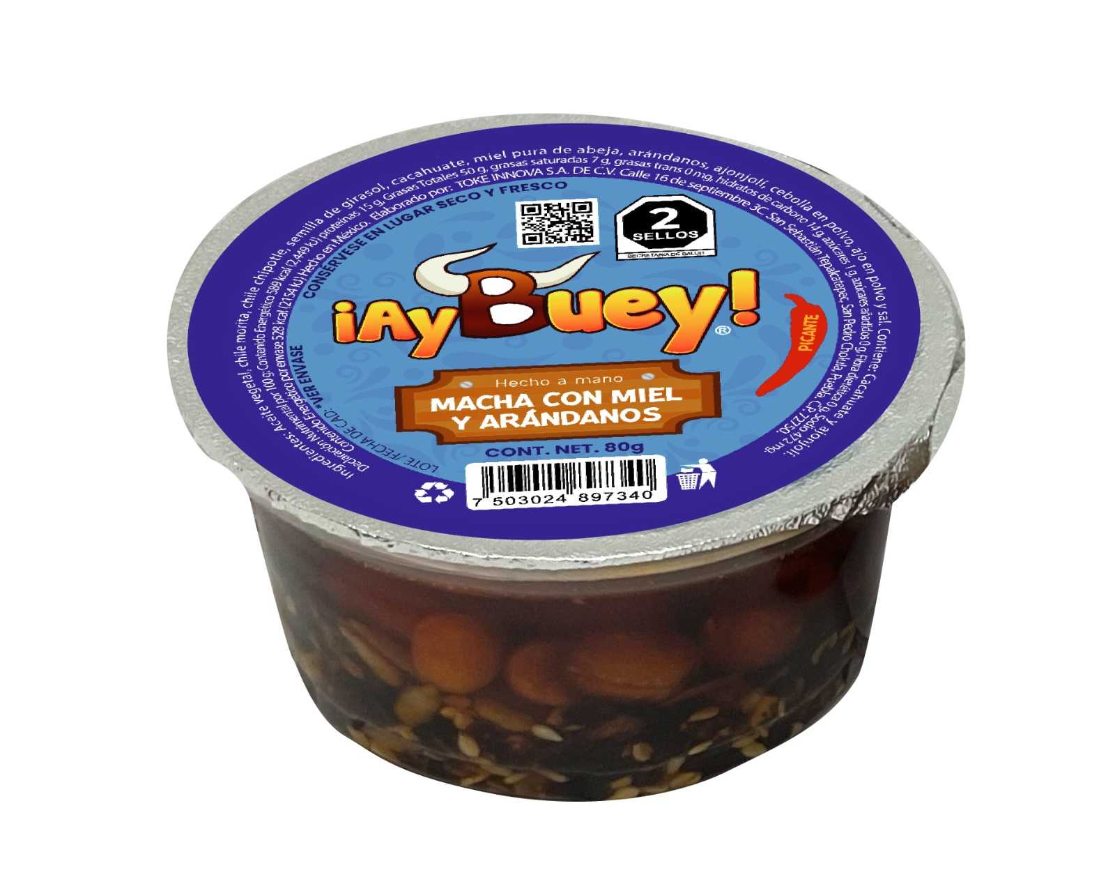 SALSA MACHA MIEL CON ARÁNDANOS 80 g