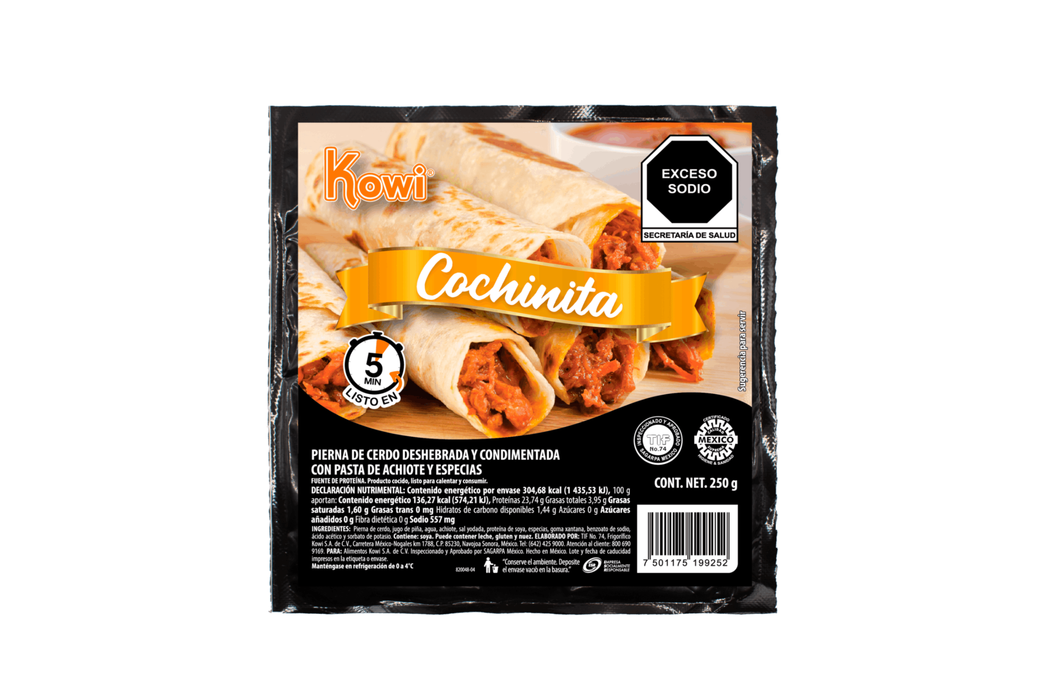 Cochinita 250 gr y 500 gr.