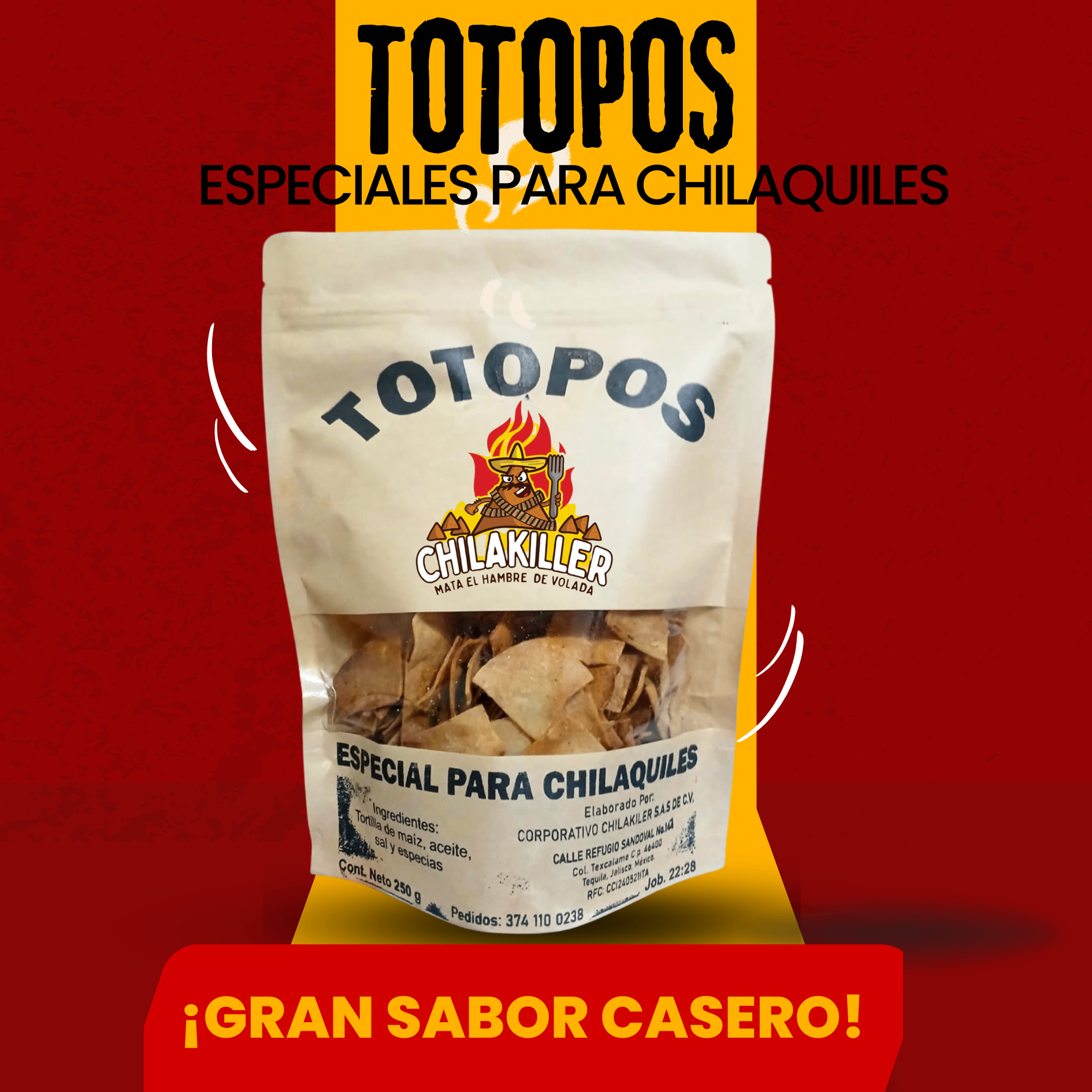 Totopos especiales para chilaquiles