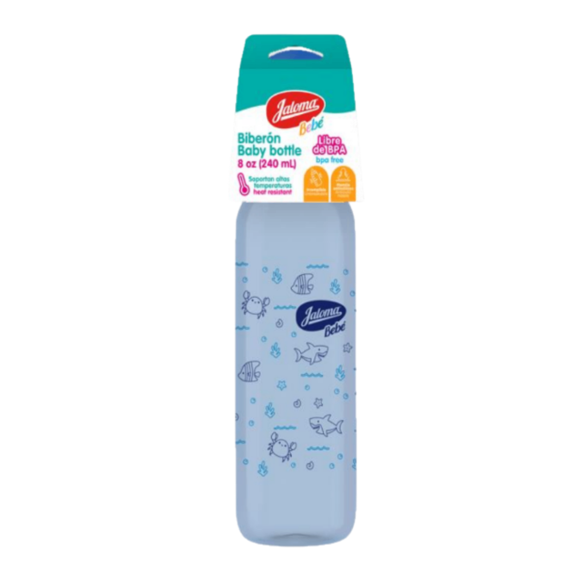 Jaloma Biberón polipro animales marinos azul (12 x 8 oz.)