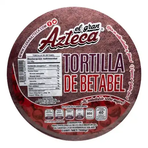 Tortilla de Betabel 500 g.
