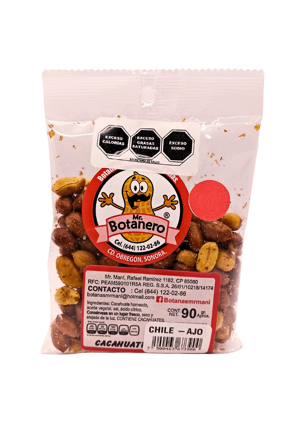 Cacahuate Chile Ajo 90 g.