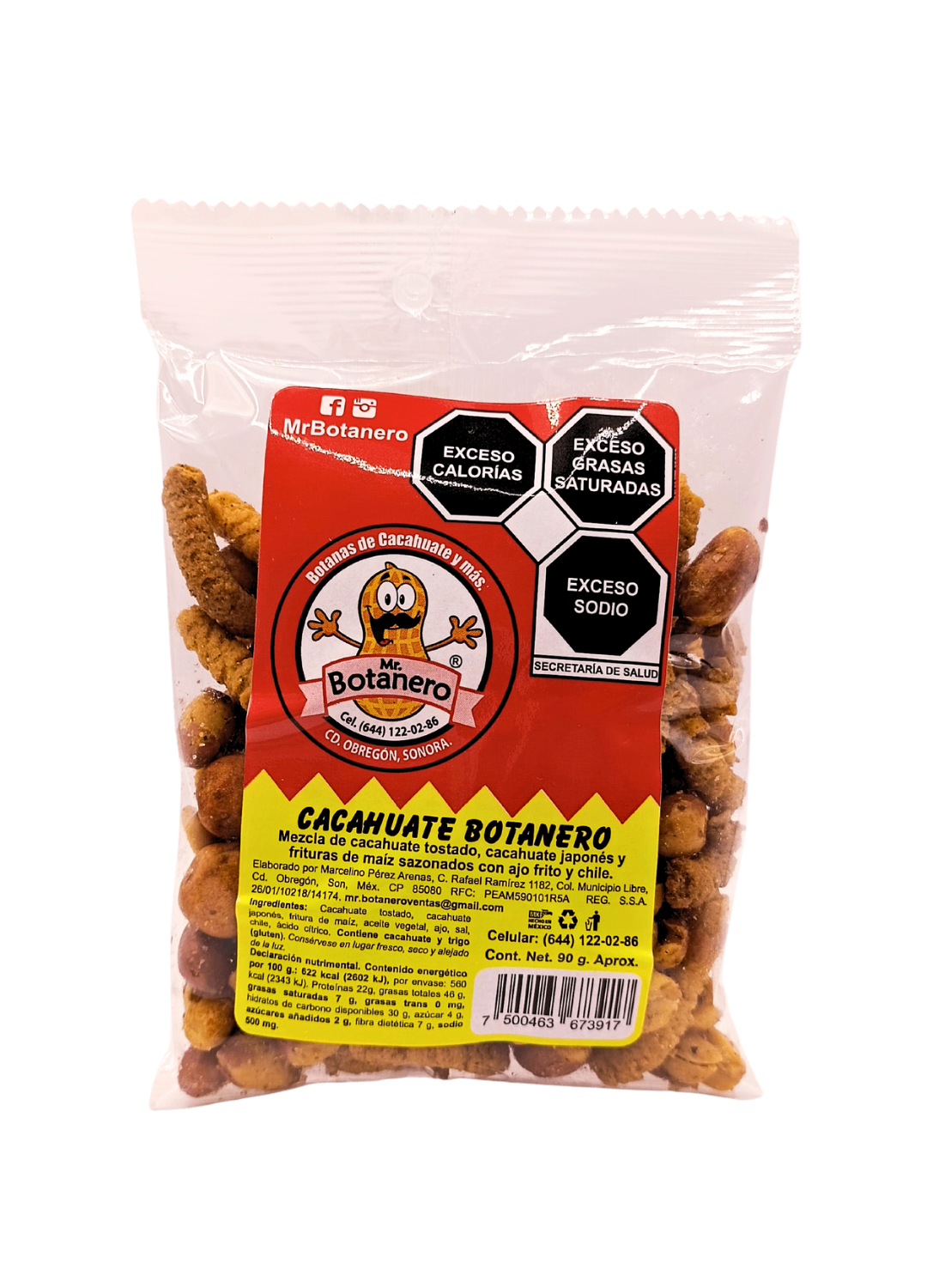 Cacahuate Botanero 90 g.