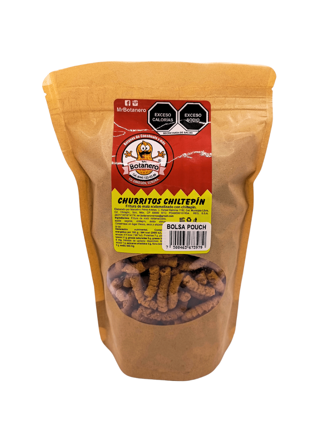 Churritos Chiltepin 250 g.