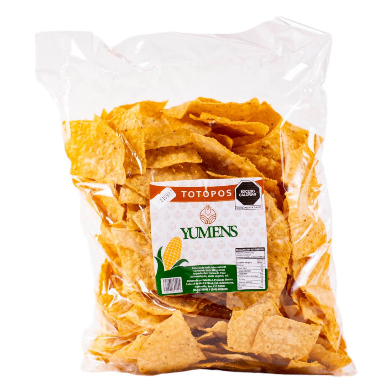 Totopos 250 g. Yumers