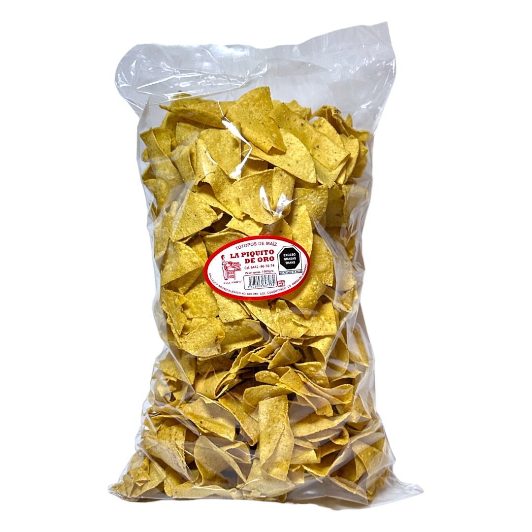 Totopos de Maíz La Piquito de Oro 1000 g.