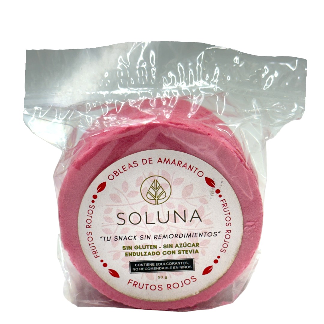 Obleas de Amaranto Frutos Rojos 50 g. Soluna