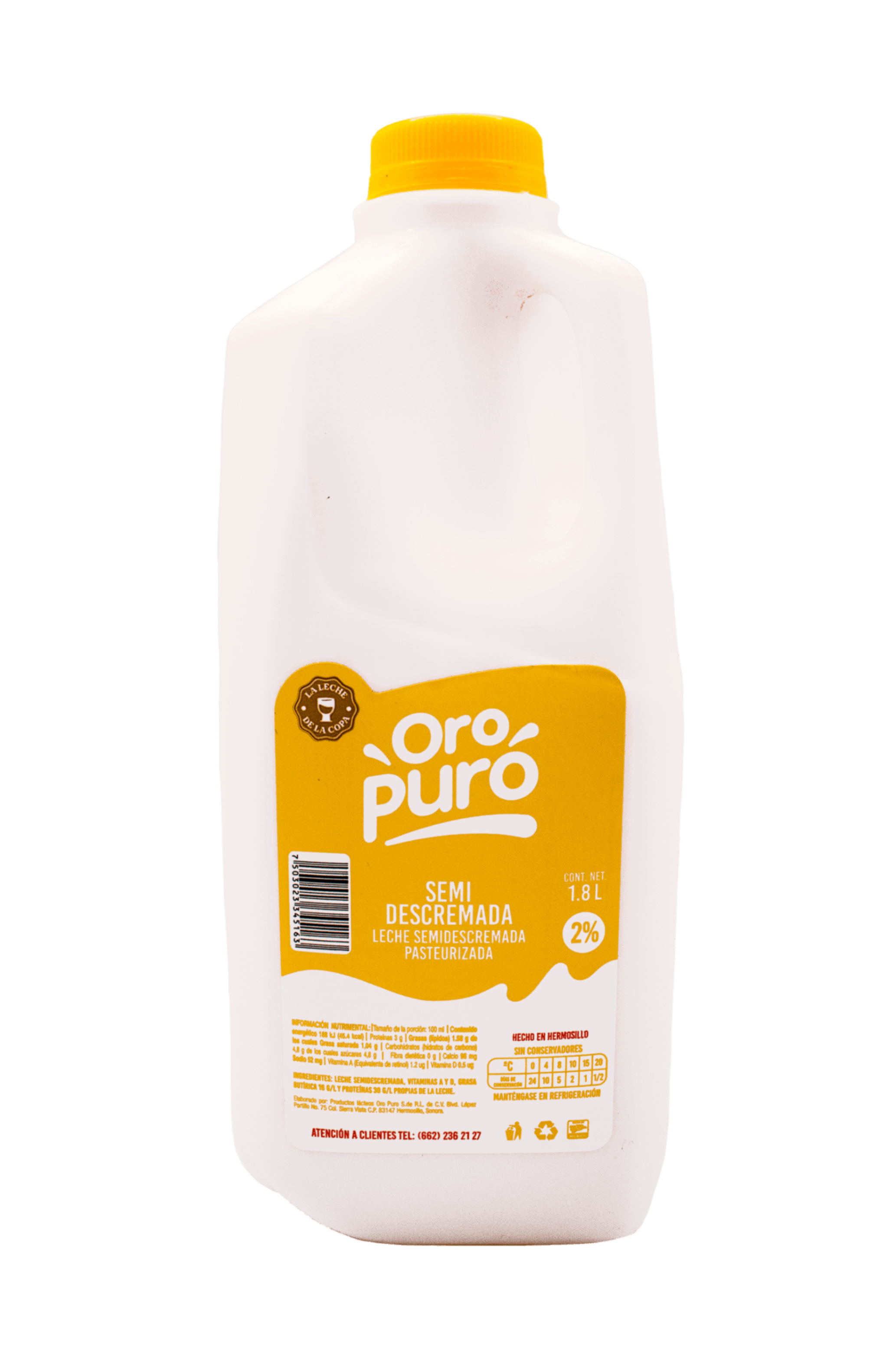 Leche Semidescremada Medio Galón