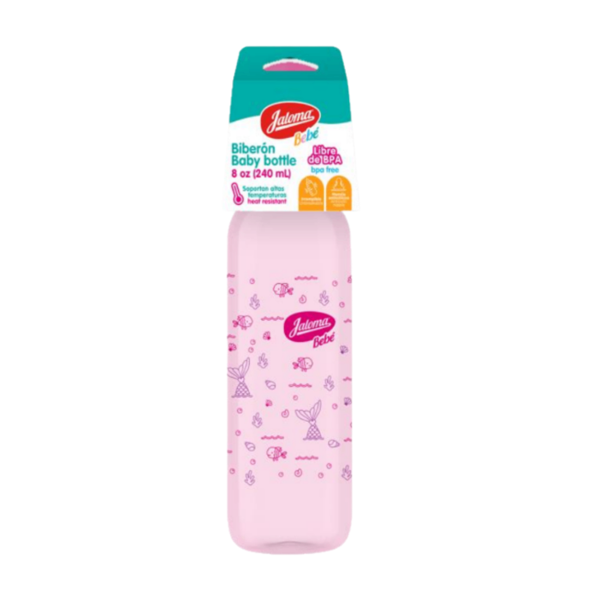 Jaloma Biberón polipro animales marinos rosa (12 x 8 oz.)
