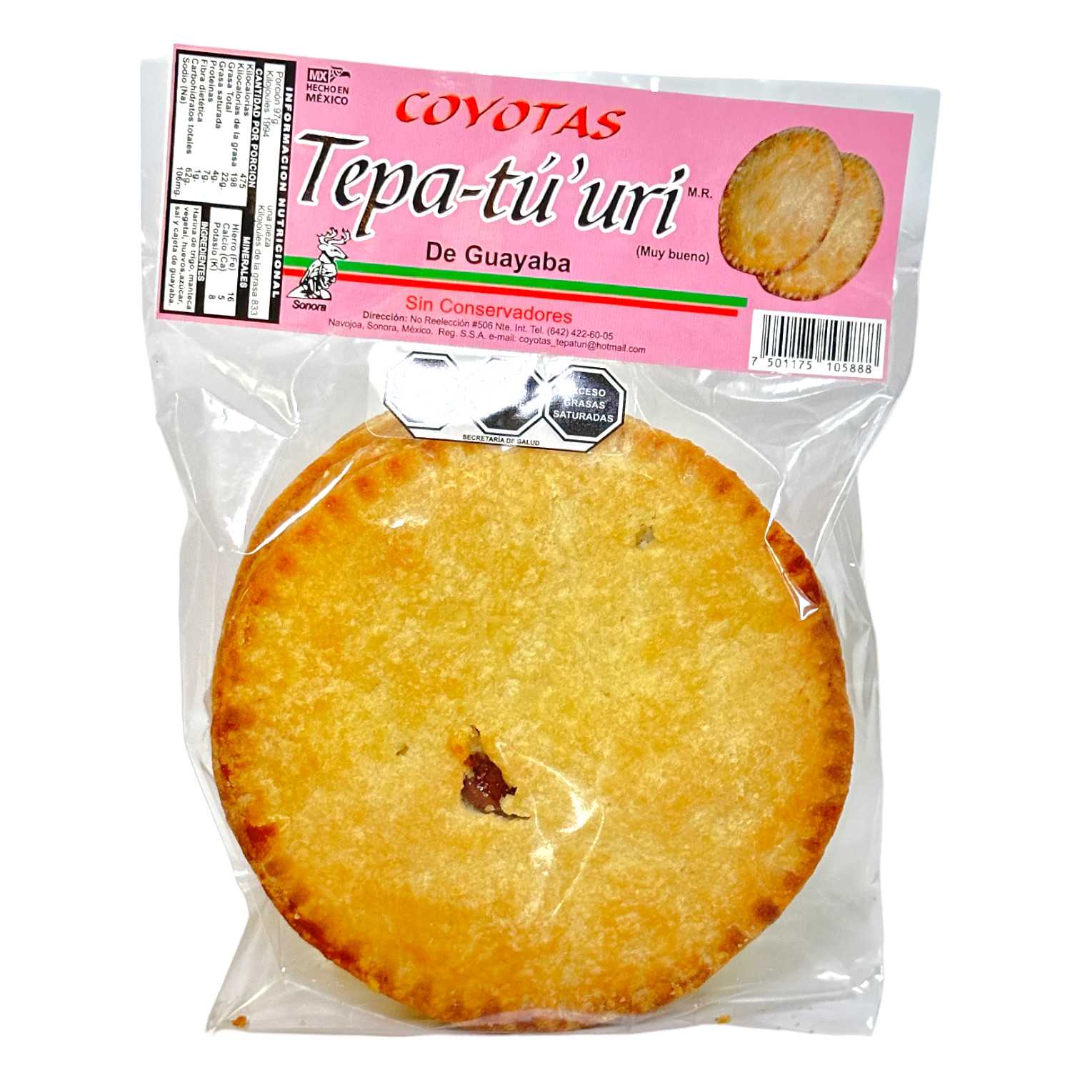 Coyotas De Guayaba Tepa-tú'uri 2 pzs